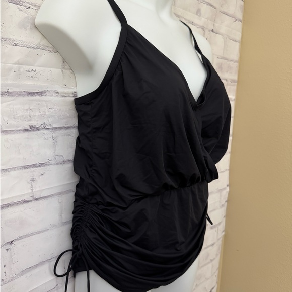 Dreamsuit By Miracle Brand Size 14 Black‎ Slimming Cinch Side Modest Swimsuit - Picture 2 of 8